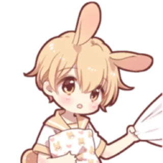 🍧 emoji Rabbit boy @nyakwii Telegram sticker 7 of 25