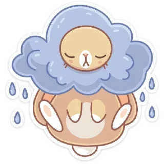 🤍 emoji Зайчик. Telegram sticker 20 of 48