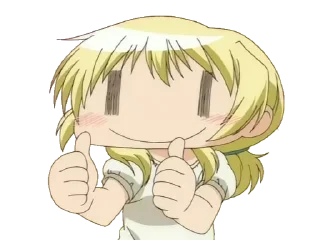👍 emoji Hidamari Sketch Telegram sticker 5 of 56