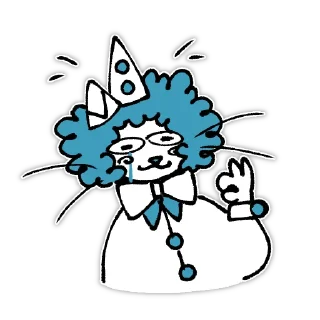 🤡 emoji Аниме кошки для настоящих мужчин Telegram sticker 20 of 21