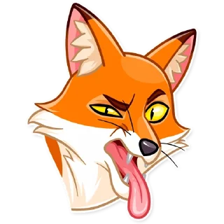 🤢 emoji What Does The Fox Say? Telegram sticker 8 of 30