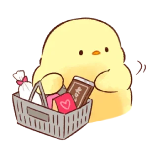 🛒 emoji Soft and Cute Chicks Feelings @softandqt Telegram sticker 13 of 40