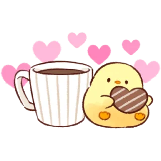 ☕️ emoji Soft and Cute Chicks Feelings @softandqt Telegram sticker 7 of 40