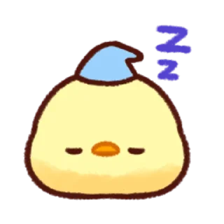 😴 emoji Soft and Cute Chicks Feelings @softandqt Telegram sticker 12 of 40