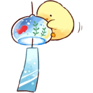 🐠 emoji Soft and Cute Chicks Summer @TgSticker Telegram sticker 13 of 40