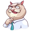 😓 emoji Big Boss Cat Telegram sticker 10 of 35