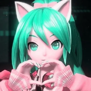 💟 emoji Хатсуне Мику Telegram sticker 11 of 32