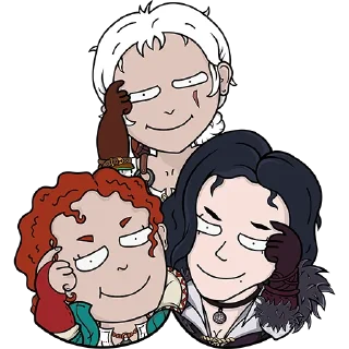 😏 emoji Ведьмак и Гвинт от Демона Лапласа Telegram sticker 10 of 48
