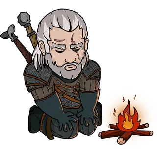 😴 emoji Ведьмак и Гвинт от Демона Лапласа Telegram sticker 11 of 48