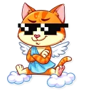 😎 emoji Cupid Cat Telegram sticker 16 of 25