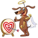 Sticker from Cupid Dog