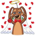 🌹 emoji Cupid Dog Telegram sticker 11 of 31