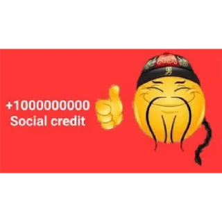 Sticker from social credit