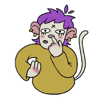 🐵 emoji possum-chan Telegram sticker 18 of 32