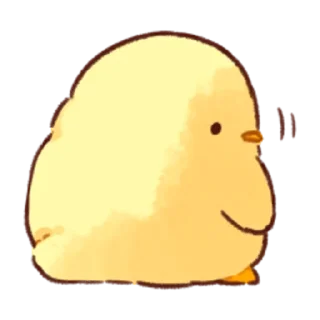 😑 emoji Soft and Cute Chicks Summer @softandqt Telegram sticker 12 of 40