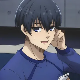 😅 emoji Блю лок @anime_sticks Telegram sticker 8 of 20