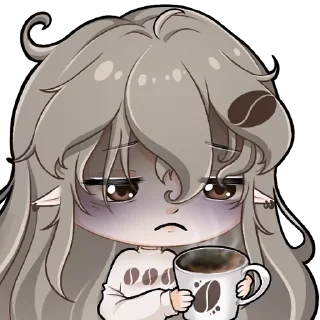 😫 emoji The Coffee Elf Telegram sticker 24 of 68