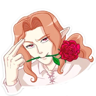 🌹 emoji Вампир Ян без надписей @stickwithouttext Telegram sticker 20 of 48