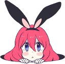👀 emoji A Cute Little Rabbit Girl :: @line_stickers Telegram sticker 24 of 40