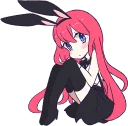 😶 emoji A Cute Little Rabbit Girl :: @line_stickers Telegram sticker 12 of 40
