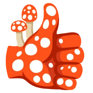 Sticker from mushrooms @vallholl