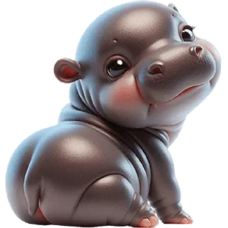 😇 emoji Бегемотик → @emojiprems Telegram sticker 7 of 40