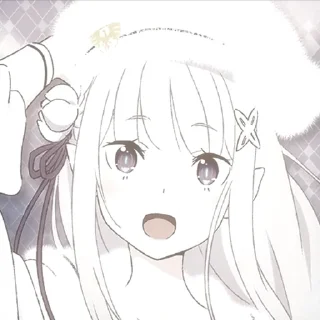 💜 emoji Emilia Re:Zero Telegram sticker 18 of 50