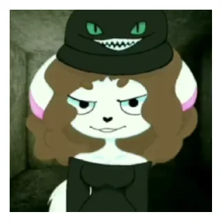 🙂 emoji Лапы вверх, это creepy cat! Telegram sticker 17 of 25