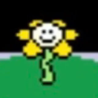 Sticker from Flowey by @Sanness