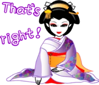 👘 emoji Message of a geisha girl 3 Telegram sticker 6 of 40
