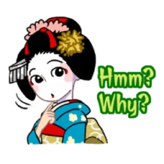 🧐 emoji Maiko in Kyoto (English) Telegram sticker 14 of 38