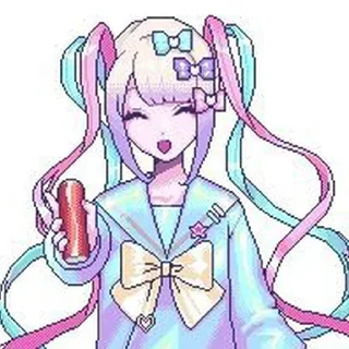 🥤 emoji 🎀 Kawaii angel. Telegram sticker 16 of 26