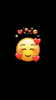 😍 emoji @EmojickyBot BLACK🖤 Telegram sticker 4 of 8