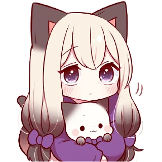 😟 emoji Сиамская кошечка 2 @Nyasticks Telegram sticker 17 of 42