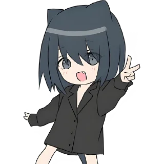 ✌️ emoji Кошечка-тян @Nyasticks Telegram sticker 9 of 33