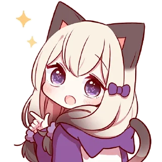 ☝️ emoji Сиамская кошечка 2 @Nyasticks Telegram sticker 22 of 42