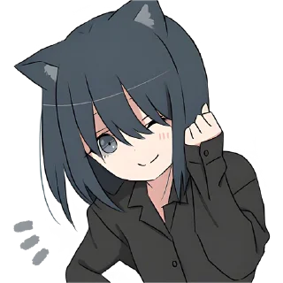 😉 emoji Кошечка-тян @Nyasticks Telegram sticker 24 of 33
