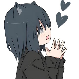 🥰 emoji Кошечка-тян @Nyasticks Telegram sticker 19 of 33