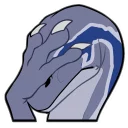 🙄 emoji Raptor Blue Telegram sticker 14 of 17