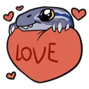 ❤️ emoji Raptor Blue Telegram sticker 13 of 17
