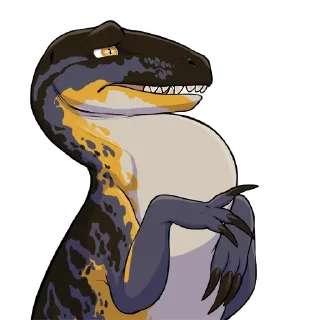 🤨 emoji Babe the Raptor Telegram sticker 5 of 14