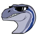 😎 emoji Raptor Blue Telegram sticker 12 of 17