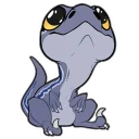 😍 emoji Raptor Blue Telegram sticker 6 of 17