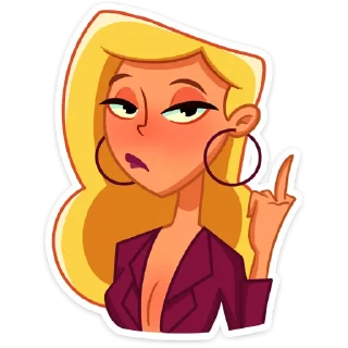 🖕 emoji Марго от @TgSticker Telegram sticker 10 of 49