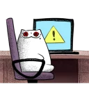 ⚠️ emoji Be patient, Meawbin Telegram sticker 18 of 40