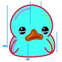 😭 emoji Rainbow Duck :: @Stickers_Chaos Telegram sticker 10 of 15