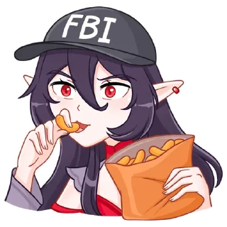 😋 emoji Тёмная Айрис Telegram sticker 8 of 48