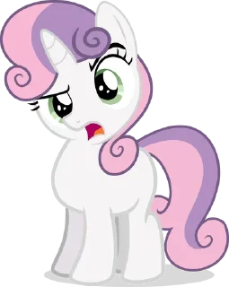 😧 emoji @mlpstickers Sweetie Belle Telegram sticker 15 of 60