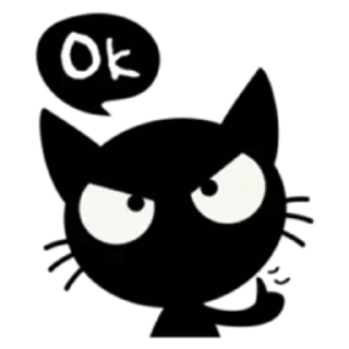 😖 emoji @TVstickers BlackCat Telegram sticker 12 of 48