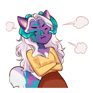 😠 emoji Ученая и Кошка - @tg_sticks Telegram sticker 11 of 16